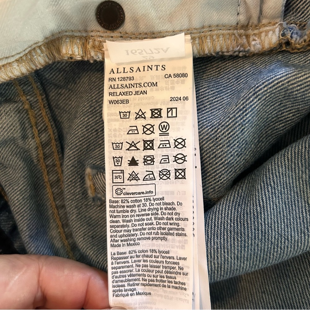 All Saints Relaxed-fit jeans size 29 Color is Vintage Indigo - Picture 14 of 16